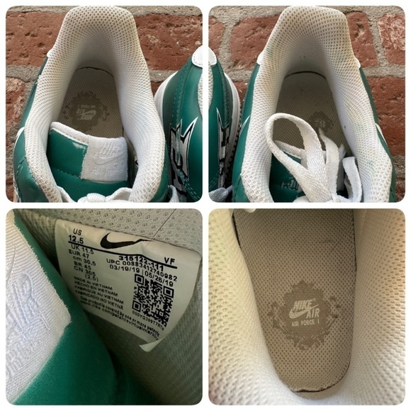 Custom NFL Philadelphia Eagles Air Force 1 Super Bowl Football Shoes men sz 12.5 - Picture 2 of 15